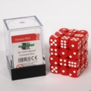 D6 Dice Set 12mm - Opaque Red