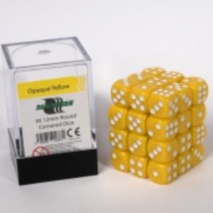 D6 Dice Set 12mm - Opaque Yellow