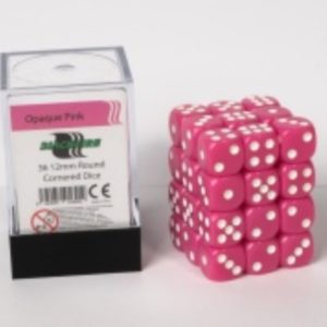 D6 Dice Set 12mm - Opaque Pink