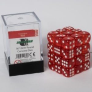 D6 Dice Set 12mm - Transparent Red