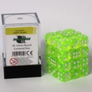 D6 Dice Set 12mm - Transparent Light Green