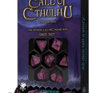 RPG Dice - Call of Cthulhu Black & Magenta